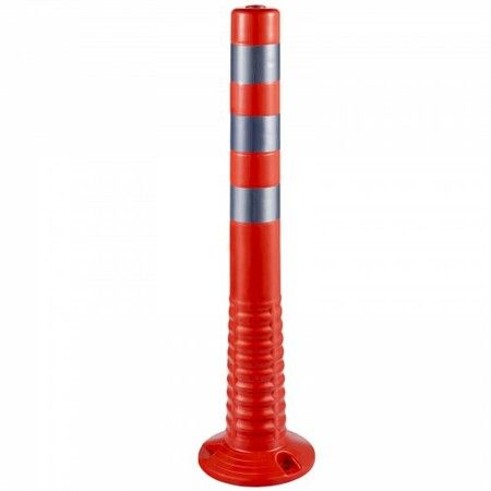 Traffic Delineator Posts Flexible Channelizer Cone 30" Spring Post 6PCS