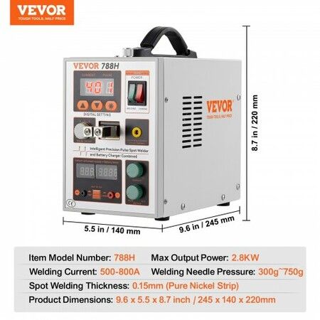 Battery Spot Welder 788H Pulse Welder & Battery Charger 2 Welding Modes