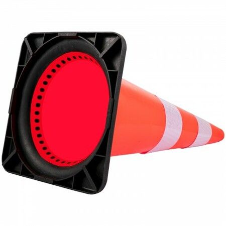 Safety Cones 8 x 30" Traffic Cones PVC Orange Construction Cones Reflective Collars Traffic Cones with Black Weighted Base Used for Driveway Road