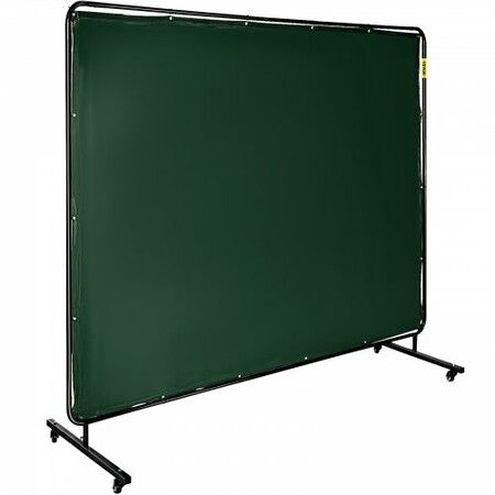 Welding Curtain Welding Screens 6' x 8' Flame Retardant Vinyl with Frame Green