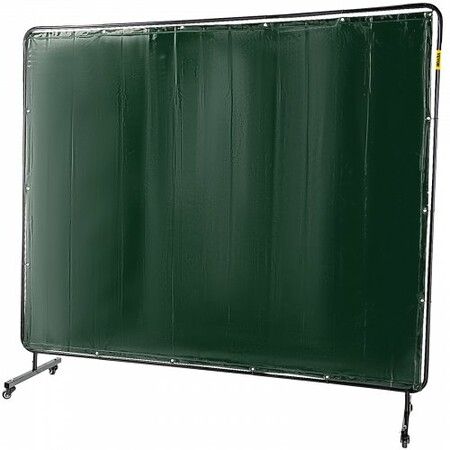 Welding Curtain Welding Screens 6' x 8' Flame Retardant Vinyl with Frame Green