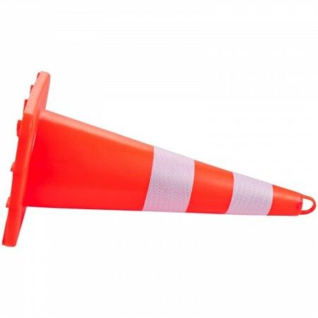 Safety Cones 6 x 28\" Traffic Cones PVC Orange Construction Cones 2 Reflective Collars Traffic Cones with Weighted Base and Hand-Held Ring Used