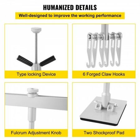 Dent Pull Lever Bar Kit Fit for Both Aluminum and Steel Dent Pulling (33INCH/850MM)