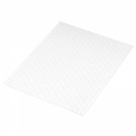 Spill Absorbent Pads Oil Absorbing Mat Absorbs up 20 Gal 15" L x20" W Polypropylene Absorbent Pad for Oil Only Oil Spill Mats Pack of 100