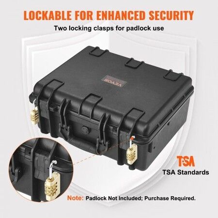 Hard Pistol Cases with Pre-cut Lining Lockable Pistol Case for 5 Pistol