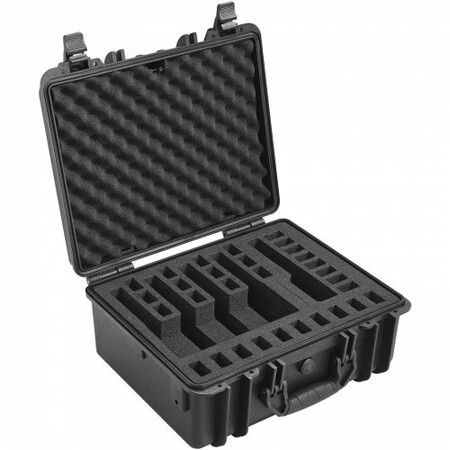 Hard Pistol Cases with Pre-cut Lining Lockable Pistol Case for 5 Pistol