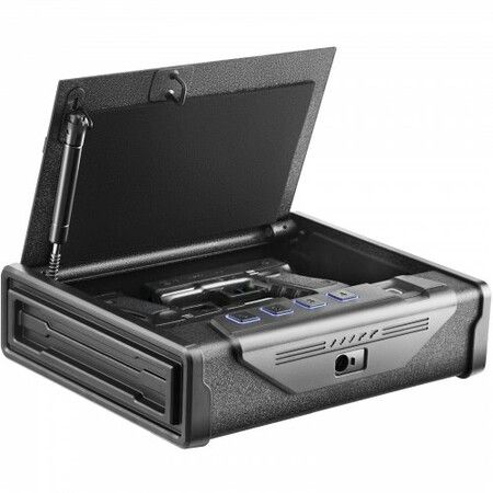 Gun Safe for Pistols Biometric Gun Safe with 3 Access Ways for 2 Pistols