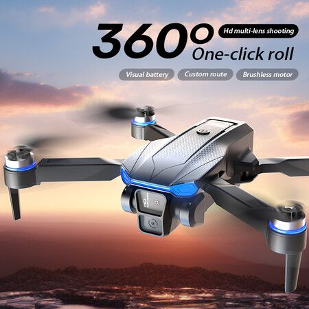 4K Camera RC Drone Alerts Out-of-Range Low Battery  Dual Batteries   2.4G WiFi  Brushless Motors Altitude Hold Stable Flight App Control