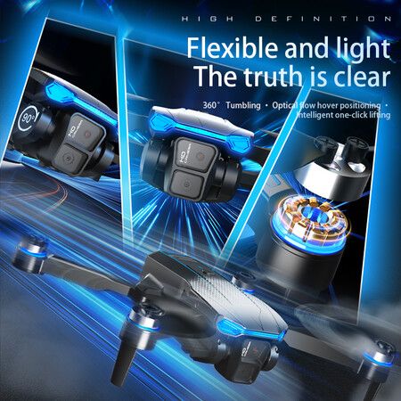 4K Camera RC Drone Alerts Out-of-Range Low Battery  Dual Batteries   2.4G WiFi  Brushless Motors Altitude Hold Stable Flight App Control