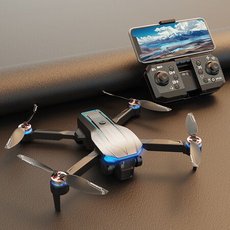 4K Camera RC Drone Alerts Out-of-Range Low Battery  Dual Batteries   2.4G WiFi  Brushless Motors Altitude Hold Stable Flight App Control