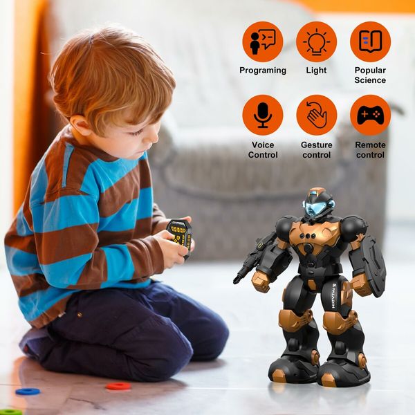 Programmable Remote Control Robot Smart Walking Music Dancing Toy for Kids Voice Control with Gesture Sensing Control , Robot Toys