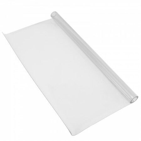 Plastic Table Cover 40 x 80 Inch 01.6 x 203.2 cm 1.5 mm Thick Clear Table Protector Rectangle Clear Desk Mat Waterproof & Easy Cleaning