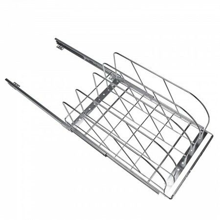 Pan and Pot Rack Organizer Expandable Adjustable Lid Holder Under Cabinet 12.5''W