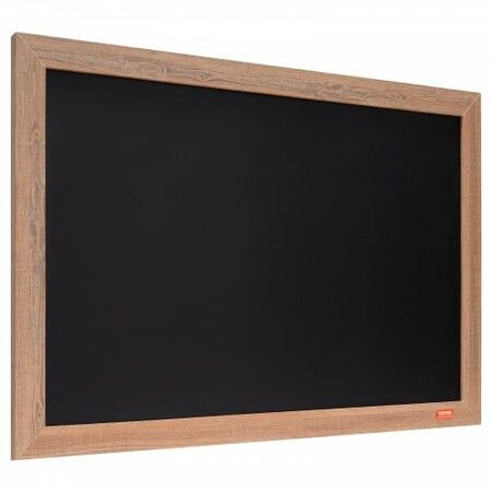 VEOVR 762x508 mm Magnetic Chalk Board Hanging Message Signs with Chalks & Eraser Vintage Wooden Chalkboard Sign Rustic Brown Framed Calendar and Bulletin