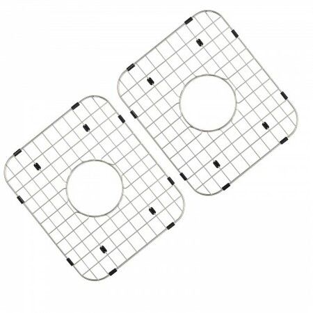 Sink Protector Grid 2PCS 13.7"x11.6" Stainless Steel Sink Grates Centered Drain Sink Grates w/ R50 Corner Radius Large Sink Bottom Grids Universal