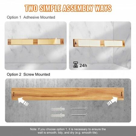 24" Magnetic Knife Storage Holder Wall Mount Knife Strip Acacia Wood