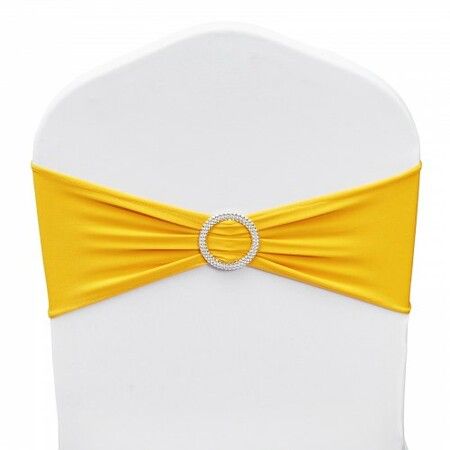 Stretch Spandex Chair Sashes Chair Slipcover and Stretch Chair Sash with Round Buckle Elastic Chair Bands Fitting Wedding Holiday Banquet Party