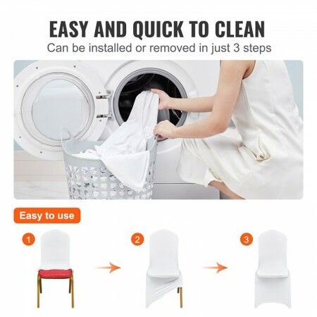 Stretch Spandex Folding Chair Covers Universal Fitted Chair Cover Removable Washable Protective Slipcovers for Wedding Holiday Banquet Party