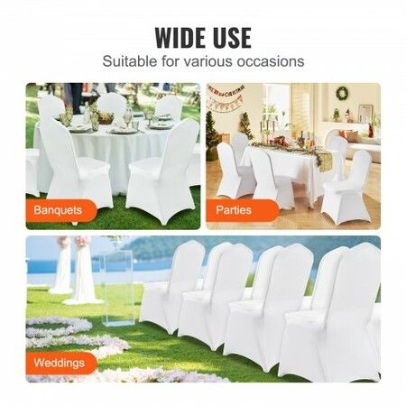 Stretch Spandex Folding Chair Covers Universal Fitted Chair Cover Removable Washable Protective Slipcovers for Wedding Holiday Banquet Party