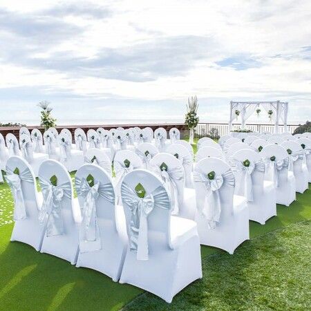 Stretch Spandex Folding Chair Covers Universal Fitted Chair Cover Removable Washable Protective Slipcovers for Wedding Holiday Banquet Party