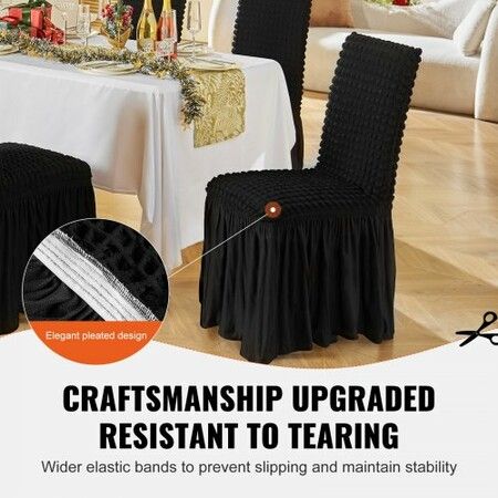 Stretch Spandex Folding Chair Covers Universal Fitted Chair Cover with Skirt Removable Washable Protective Slipcovers for Wedding Holiday Banquet Party