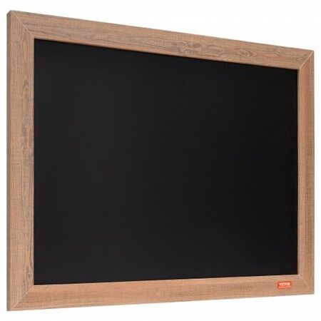 VEOVR 457x610 mm Magnetic Chalk Board Hanging Message Signs w/ Chalks & Eraser Vintage Wooden Chalkboard Sign Rustic Brown Framed Calendar & Bulletin Combo