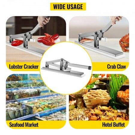 Stone Crab Cracker with 2 Seafood Picks Aluminum & Stainless Steel Construction Shellfish Shucker Seafood Tools Set for Lobster and Crab Legs