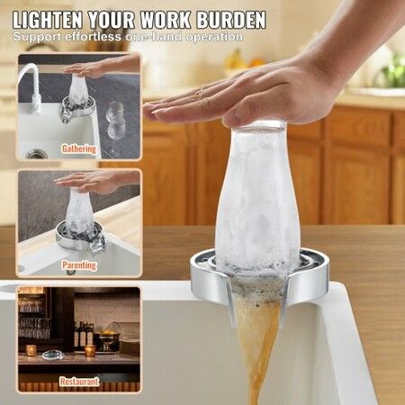 Glass Rinser 10 Powerful Spraying Jets 360 degree Rotating Cup Rinser for Sink Wearproof ABS Kitchen Sink Faucet Cup Washer & ABS Cup Holder