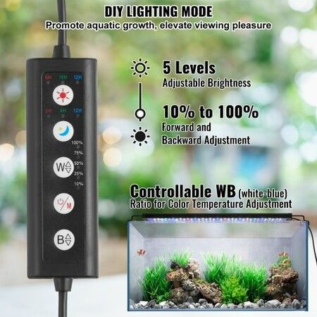 Aquarium Light 14W Full Spectrum Aquarium LED Lights for 18"-24" Fish Tank