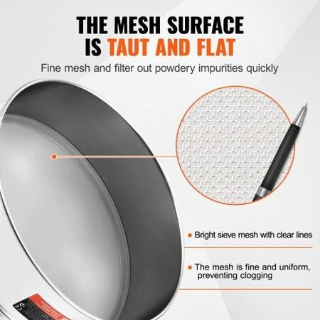 Flour Sieve Fine Mesh Stainless Steel 150 Mesh Flour Sifter for Baking