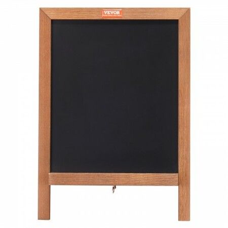 VEOVR Tabletop Chalkboard Sign 356x254 mm Message Signs with Chalks Freestanding Framed Memo Board Vintage Wooden Magnetic Chalk Board Rustic Brown