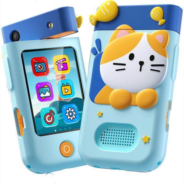 Kids Smart Phone Toys Touchscreen Toddler Learning Play Toy Phone with Rotating Camera,Game Music Player,32GB SD Card