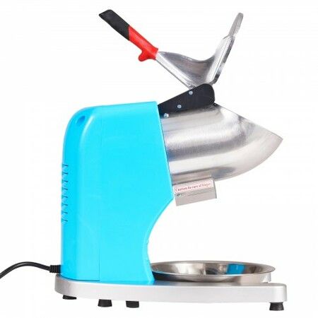 Ice Crushers Machine 220lbs Per Hour Electric Snow Cone Maker with 4 Blades Stainless Steel Shaved Ice Machine with Cover and Bowl 300W Ice Shaver Machine