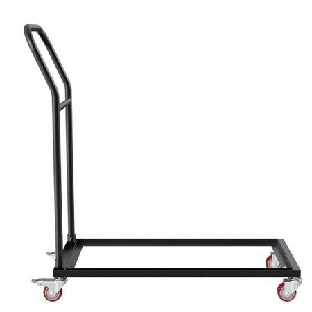 Folding Chair Dolly Iron Commercial Cart with 12 Chairs Capacity Folding Chairs Rack Trolley with 4 Casters Storage Transport Dolly for Flat Stacking