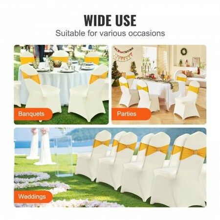 Stretch Spandex Folding Chair Covers Universal Fitted Chair Cover Removable Washable Protective Slipcovers for Wedding Holiday Banquet Party Celebration