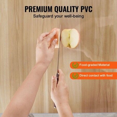 PVC Table Protector 40x60 Inch Clear Plastic Desk Protector 2.0mm Thick