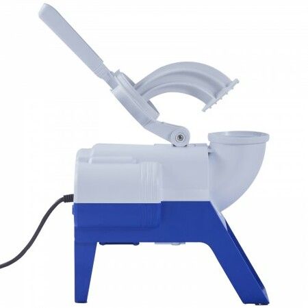 Ice Crushers Machine 176lbs Per Hour Electric Snow Cone Maker with 2 Blades Shaved Ice Machine with Cover and Bowl 180W Ice Shaver Machine White