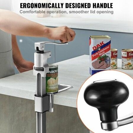 Manual Can Opener Commercial Table Opener for Large Cans Heavy Duty Can Opener with Base Adjustable Height Industrial Jar Opener For Cans Up to 30cm Tall