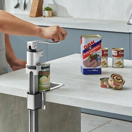 Manual Can Opener Commercial Table Opener for Large Cans Heavy Duty Can Opener with Base Adjustable Height Industrial Jar Opener For Cans Up to 30cm Tall