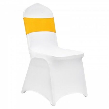 Stretch Spandex Folding Chair Covers Universal Fitted Chair Cover with Chair Sashes Removable Washable Protective Slipcovers for Wedding Holiday Banquet