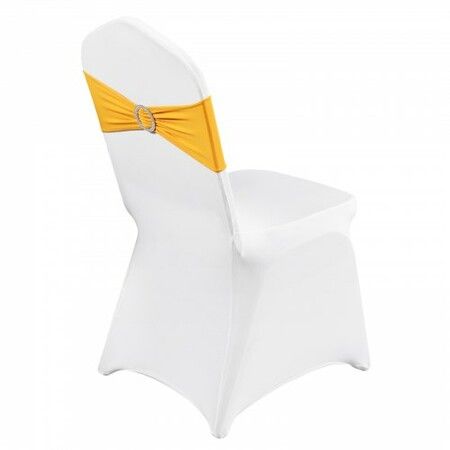 Stretch Spandex Folding Chair Covers Universal Fitted Chair Cover with Chair Sashes Removable Washable Protective Slipcovers for Wedding Holiday Banquet