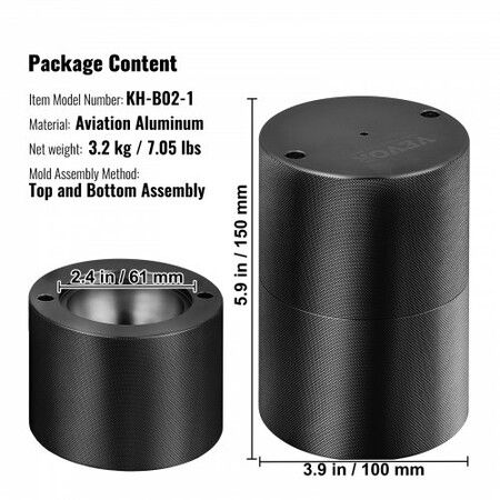 Ice Ball Press 6cm Ice Ball Maker Aircraft Al Alloy Ice Ball Press Kit for 60mm Ice Sphere Ice Press with Tong and Drip Tray for Whiskey Cocktail Bourbon