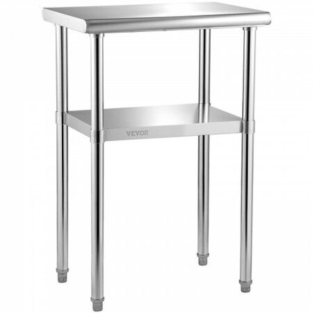 650x457mm Stainless Steel Work Prep Table Commercial Food Prep Table