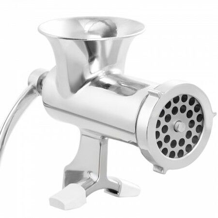 Manual Meat Grinder 304 Stainless Steel Hand Meat Grinder w/ Steel Table Clamp Meat Mincer Sausage Maker & 2 Cutting Plates Cookie Attachment Sausage Tube