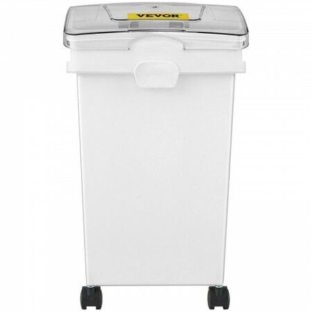 Ingredient Bin 5.2 Gallon / 20 L Capacity Ingredient Storage Bin 3 Pcs/Set PP Material Flour Bins On Wheels White Shelf Ingredient Bin with Scoop