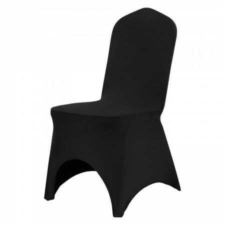 50 PCS Black Chair Covers Polyester Spandex Stretch Wedding Party Banquet