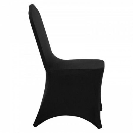 50 PCS Black Chair Covers Polyester Spandex Stretch Wedding Party Banquet