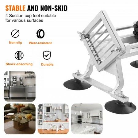 Commercial Vegetable Slicer 1/2 inch Fruit Slicer Stainless Steel and Aluminum Alloy Vegetable Cutter Slicer Machine Manual Slicer with Non-slip Feet