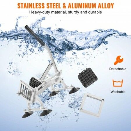 Commercial Vegetable Slicer 1/2 inch Fruit Slicer Stainless Steel and Aluminum Alloy Vegetable Cutter Slicer Machine Manual Slicer with Non-slip Feet