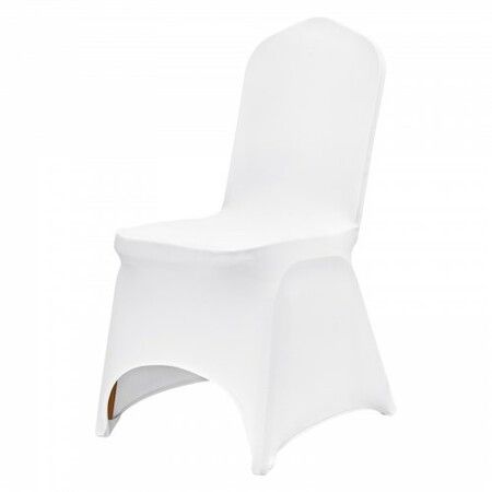 Stretch Spandex Folding Chair Covers Universal Fitted Arched Front Cover Removable Washable Protective Slipcovers for Wedding Holiday Banquet Party